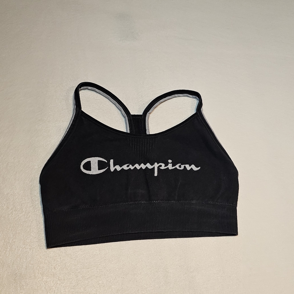 Champion Black and White Athletic Bra Size S‎